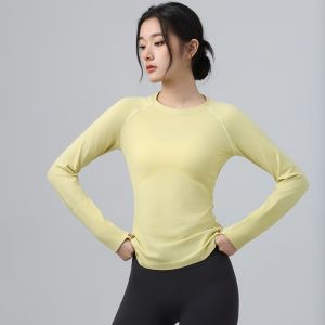 High-Elastic Yoga Top Female Long Sleeve Quick-Dry Sportswear