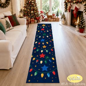 VIKAMA Christmas Hallway Runner Rug Non-Slip Christmas Decorative Mat Hallway and Entryway Rug Home Decor