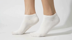Herah Ankle Socks for Women Low Cut Foot Sock Sports Running White Black