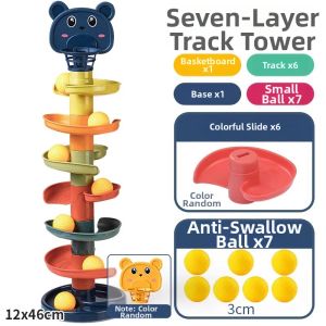 Rotating Basketball Track Tower Toy For 6 Months to 1 Year Old