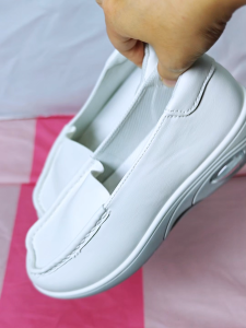 Falimottype)Size 35-40 Womens Anti Slip-Ons Sneakers Casual White Nurse Shoes Fashion Thick Soled School Student Loafers