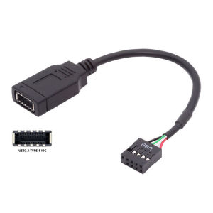 USB 2.0 9 PIN to Type E Cable Connector Motherboard Internal 9PIN to Type KEY A to USB AM PC Case Front Panel