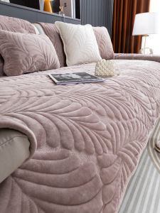 Retro High Density Crystal Velvet Sofa Cushion Universal Anti-Slip Seat Pad Autumn Winter Ladys Couch Cover Cloth