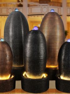 Elegant European Style Decorative Landscape Waterfall Humidifier Standing Office Decorations Simplicity Gift Home Living Room