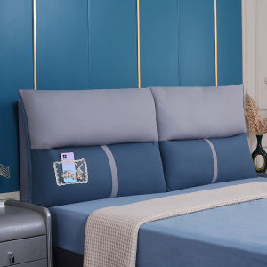 Bedside Soft Upholstery Backrest Cushion Tatami Double Bed Large Pillow Wall Self-Adhesive Removable and Washable Headboard Soft Bag