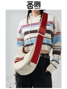 Original Xbreak Dumpling Moonbag Casual Large Capacity Single Shoulder Crossbody Bag New 2024 Trendy Youth Synthetic Leather