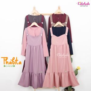 LABEBAH GAMIS OVERALL ANAK PEREMPUAN 2-6 TH THABITA GAMIS LEBARAN SET INNER OUTER CANTIK BABYTERRY