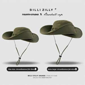 BILLI ZILLY | Outdoor Fishing Cap UV Protection Summer New Style Large Size Face Slimming Western Cowboy Hat Men Sunshade Fisherman Hat