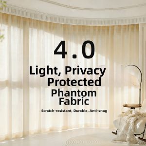 SHELIANKE | Creamy Style Light-Blocking Sheer Curtain