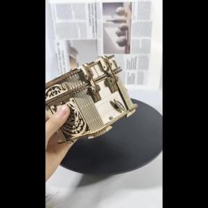 DIY 3D Treasure Box Wooden Puzzle Game Assembly Gift Adult Building Blocks Treasure Box