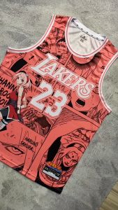 Lebron James #23 LA Lakers Custom Sakura PINK - Swingman Bola Basket NBA Baju Kaos T-Shirt Tshirt Atasan Costum Kostum Custom