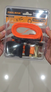 TOOLMAK Tali Pengikat Barang Ratchet Tie Down 25mmx3M TMK19521