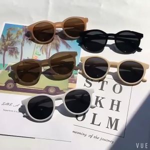 Watchyou B0055 Korean Style Trendy Retro Round Frame Womens Sunglasses With Uv Protection  Round Frame Ultralight /Fashion Retro