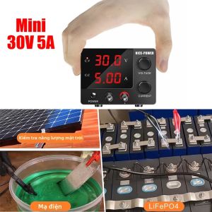 Bộ Nguồn DC Điều Chỉnh 30V 5A Nguồn Điện AC100-240V Bộ Điều Chỉnh Điện Áp Kỹ Thuật Số Mini Để Bàn Dùng Cho Bảo Trì Thiết Bị Gia Dụng