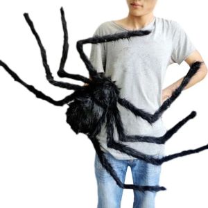 Halloween Giant Plush Spider Horror Halloween Decoration Party Props Haunted Outdoor Chamber Prank 30-200cm Black Spiders Decor