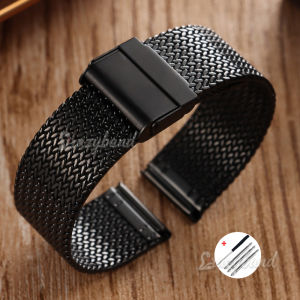 Stainless Steel Watch Band Fold Clasp 16mm 18mm 20mm Silver Universal for DW for Casio for Seiko Strap Metal Business Bracelet