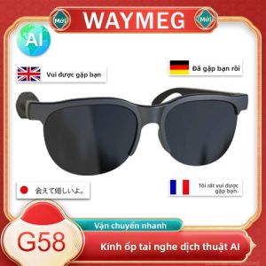 Kính Thông Minh AI Tích Hợp Tai Nghe Bluetooth 5.4 Micro HD Gọi Điện Kính Râm Đa Chức Năng Tai Nghe Thể Thao Ngoài Trời Âm Thanh Nổi G58