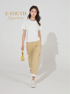 E-YOUTH Signature Women Soft Tee – Soft Stretch Cotton - EYS1301