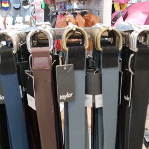 Taylor Mens D-ring Belt Canvas Freesize Black/Gray/Navy Blue/Brown