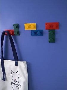 【Vinnatsu】4Pcs/Pack Gantungan Tempel Hook Kuat Dinding Motif Brick Hook Kamar Mandi Tas Baju Dapur Serbaguna Multifungsi Gantungan/Pack