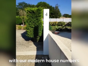 Metal House number door number and signs outdoor house numbers floating signage room number Ava Home Shop indoor and outdoor number signs letter signs made from metall house number