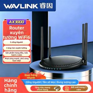 Wavlink | Bộ Phát WiFi6 Dual-Band Công Suất Cao Mesh 5 Cổng Gigabit