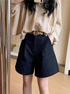 plus Size White Loose Fit Five Inch Wide Leg Commute Shorts Korean Style Casual Fashion Summer Pants for Young Women