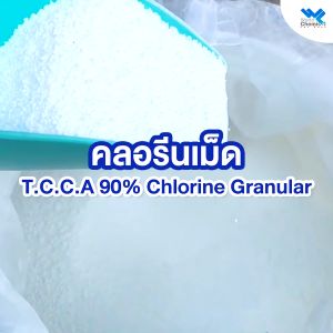 คลอรีน 90% เม็ดเกล็ด Pool Chlorine Granular (ปรับน้ำใส) คลอรีนใส่สระว่ายน้ำ ฆ่าเชื้อโรค คลอรีน TCCA 90% for Swimming Pools
