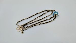 Bag Chain+ Metal Ball Adjuster/Adjustable Bag Chain/Alloy Bag Chain/Rantai Tas Selempang/Tali Gantunga Tas/Sling Case (Panjang Rantai 120cm)- Emasputihhitam