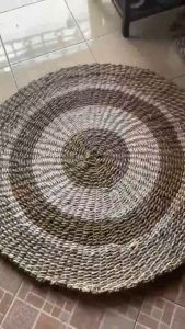 Rug Anyaman Seagrass 100 cm | Karpet Anyaman | Karpet Bulat | Floor Mat | Keset Anyaman Best Seller