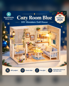 Miniature Dollhouse with Dust Cover House Series by SYNCA 2026 Series | Promo Price | Miniature Dollhouse Interior Design DIY Kit Furniture House Collectibles with Dust Cover Doll House and Free Glue Fast Shipping Local PH