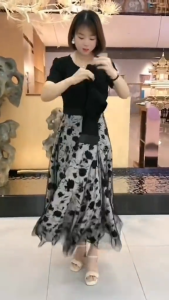 black puff sleeve dress summer midi korean dress cocktail elegant formal dress for woman challis 2XL