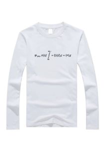 Áo Thun Tay Dài Cotton Nguyên Chất in Công Thức Toán Học Biến Đổi Fourier Tay Dài Thường Ngày Mùa Thu Thoáng Khí Thoải Mái