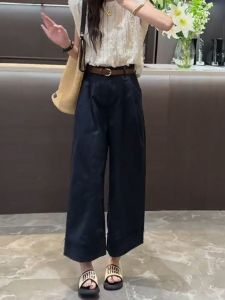 กางเกงขายาวทรงตรงเอวสูงสำหรับผู้หญิง กางเกงขายาวทรงตรงลำลอง ทรงบาง ทรงเก้าส่วน ทรงเข้ารูป กางเกงขายาวทรงตรงสำหรับผู้หญิง