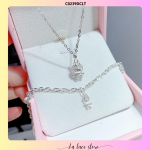 Set trang sức bạc La Luce - Dây chuyền lắc tay hình thỏ Labubu dành cho nữ C0239DCLT