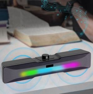 NBY217 Colorful RGB Wireless Bluetooth Speaker V5.2 with AUX & USB Plug Hifi Sound