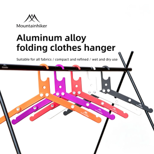 Mountainhiker 1PCS/2PCS Aluminum Alloy Folding Household Metal Hangers Outdoor Camping Portable Coat Drying Rack Clothes Hanger