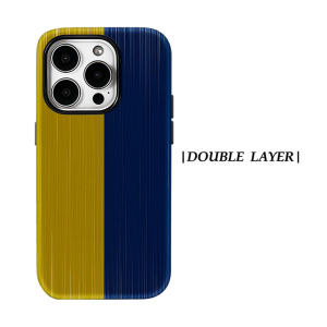yellow blue split For Magnetic Phone Case for IPhone 17 16 15 14 13 Pro Max Plus Single Double-layer tough Case