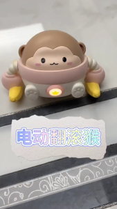 🐵New cute electric banana rolling monkey baby guide head lifting practice learning to crawl educational enlightenment to