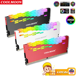 CoolMoon ARGB RAM Heatsink 5V3Pin Dragon Armor for Desktop PC Ram Support RGB Controller Aura Asus Gigabyte MSI Asrock