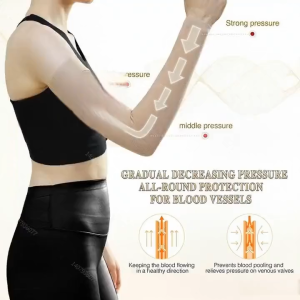 1Pc Medical Lymphedema Compression Arm Sleeve for Men Women Elastic Anti Swelling Elbow Palm Support Edema Swelling
