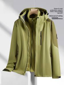 ROMON | Lomond Mens Outdoor Travel Three-in-One Fleece Lined Thickened Warm Hooded Jacket Autumn Winter Style Fashion Urban Modern