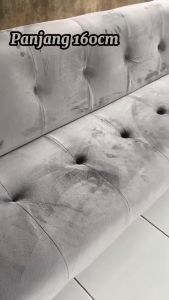 Sofa Bed Minimalis / Sofa Bed Ruang Tamu / Tipe Pudan Yelvo Abu Tua