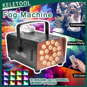 Disco color smoke machine LED remote control smoke sprayer Christmas wedding party stage lighting effects smoke machine