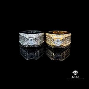 N1227 Nhẫn nam có lót lòng đính đá CZ cao cấp JOJO