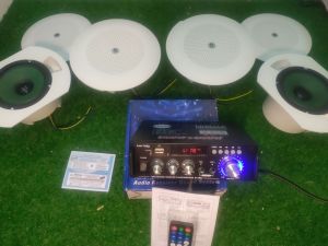 peket sound system amply mini 4 speaker celling ukuran 6.5inci untuk restaurant cafe massage sekolah kantor kontrakan kos-kosan