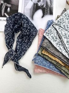 Khăn Choàng Lụa in Hoa Phong Cách Dân Tộc Thời Trang Cho Nữ Khăn Quàng Cổ Đa Năng Kiểu Dáng Cổ Điển Khăn Quàng Đầu