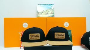 Mũ SnapBack Thêu LoGo BRIXTON Mỏ Nón Phối Da Lộn Cao Cấp .