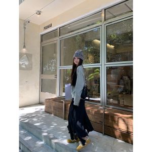 สีขาว ประดับไม่สมมาตรครึ่งความยาว กระโปรง สําหรับผู้หญิง Rou สไตล์วันหยุดโรมัน Yuzhiqi ปลาหางยาว กระโปรง