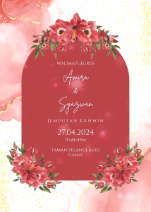 Kad Kahwin Design 17 | Digital | Aqiqah | Pertunangan | Hari Lahir | Doa Selamat | Lain-lain